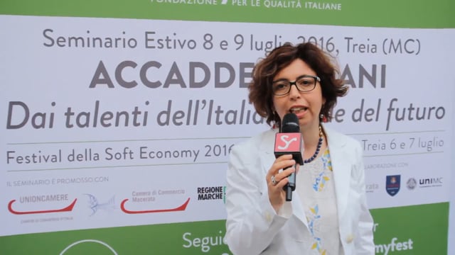 MARIA CARMELA GIARRATANO, Direttore Generale Protezione Natura e Mare, Ministero Ambiente, al Festival della Soft Economy 2016